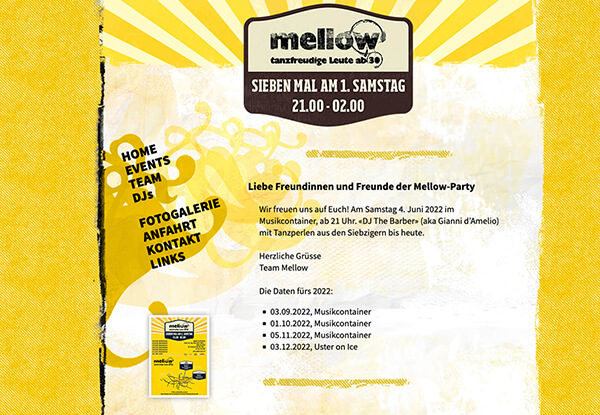 Webdesign - mellow party