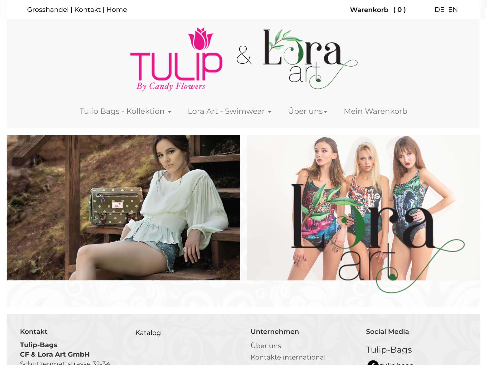 Webdesign - tulip-bags & lora-art